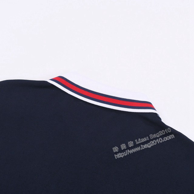 Gucci古奇專櫃古馳2023SS新款刺繡Polo翻領T恤 男女同款 tzy2694